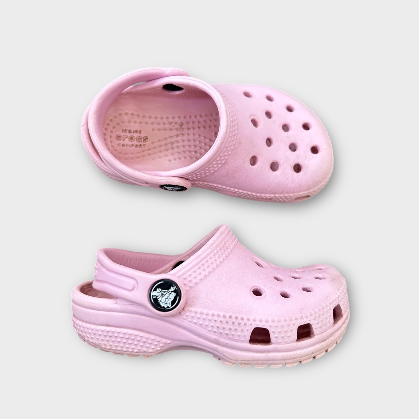 UK Infant Size 7 Light Pink Crocs Clogs