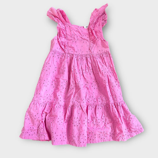 3-4 Years H&M Bright Pink Broderie Summer Dress