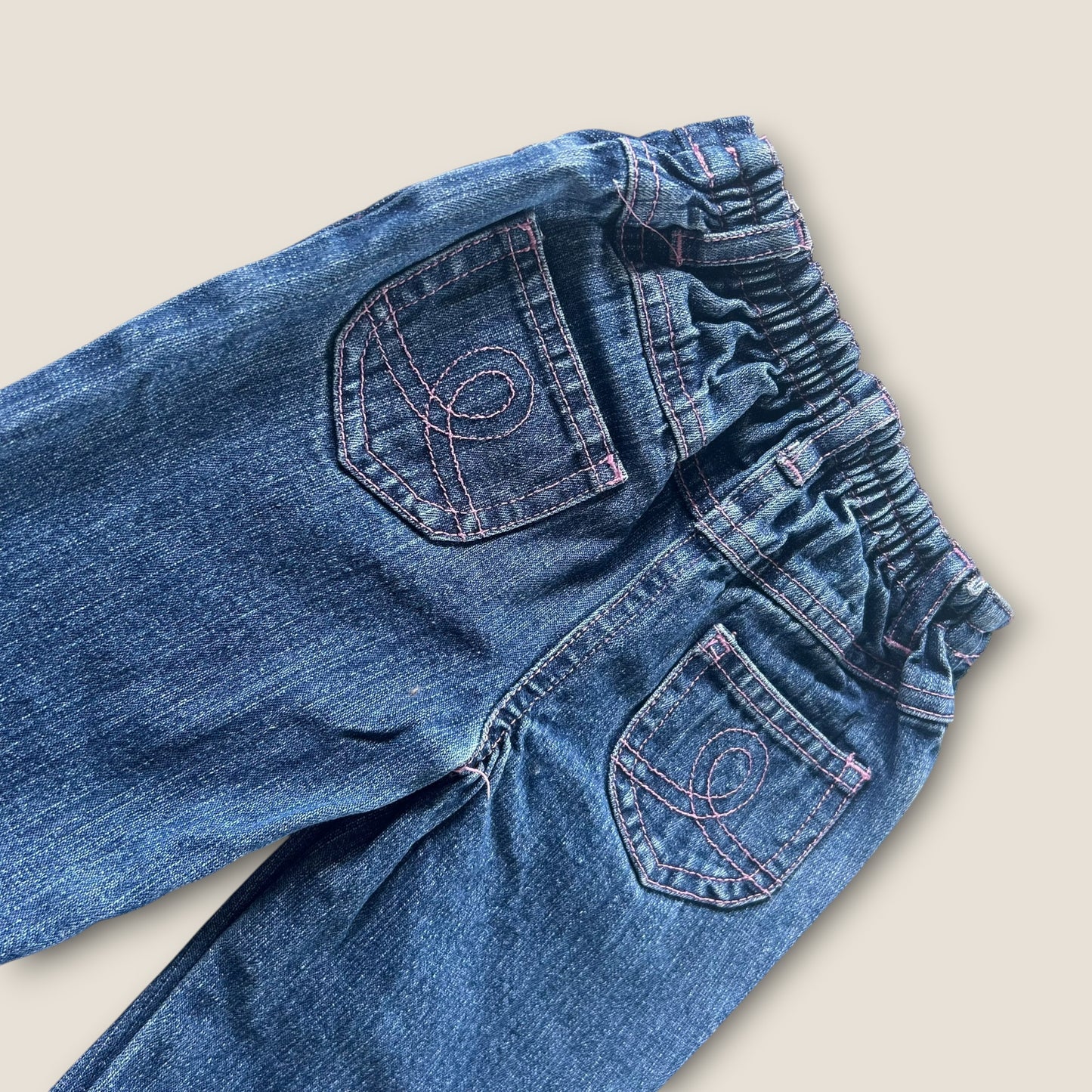 3-6 Months Vintage Mothercare Blue Wide Fit Jeans