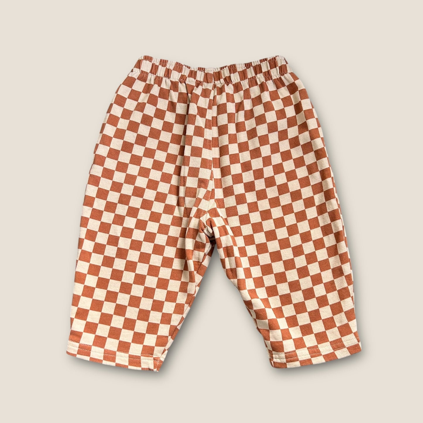 12-18 Months Next Orange Beige Checkerboard Wide Fit Trousers
