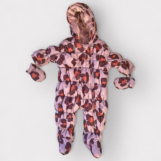 3-6 Months Next Purple Leopard Print Padded Snowsuit Coat