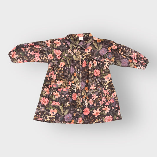 2-3 Years Next Brown Vintage Floral Shirt Dress