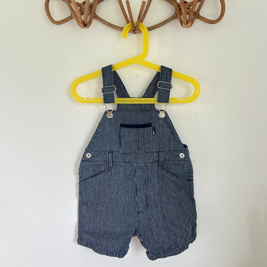 9-12 Months Adams Vintage pinstripe Cotton Dungaree Shorts