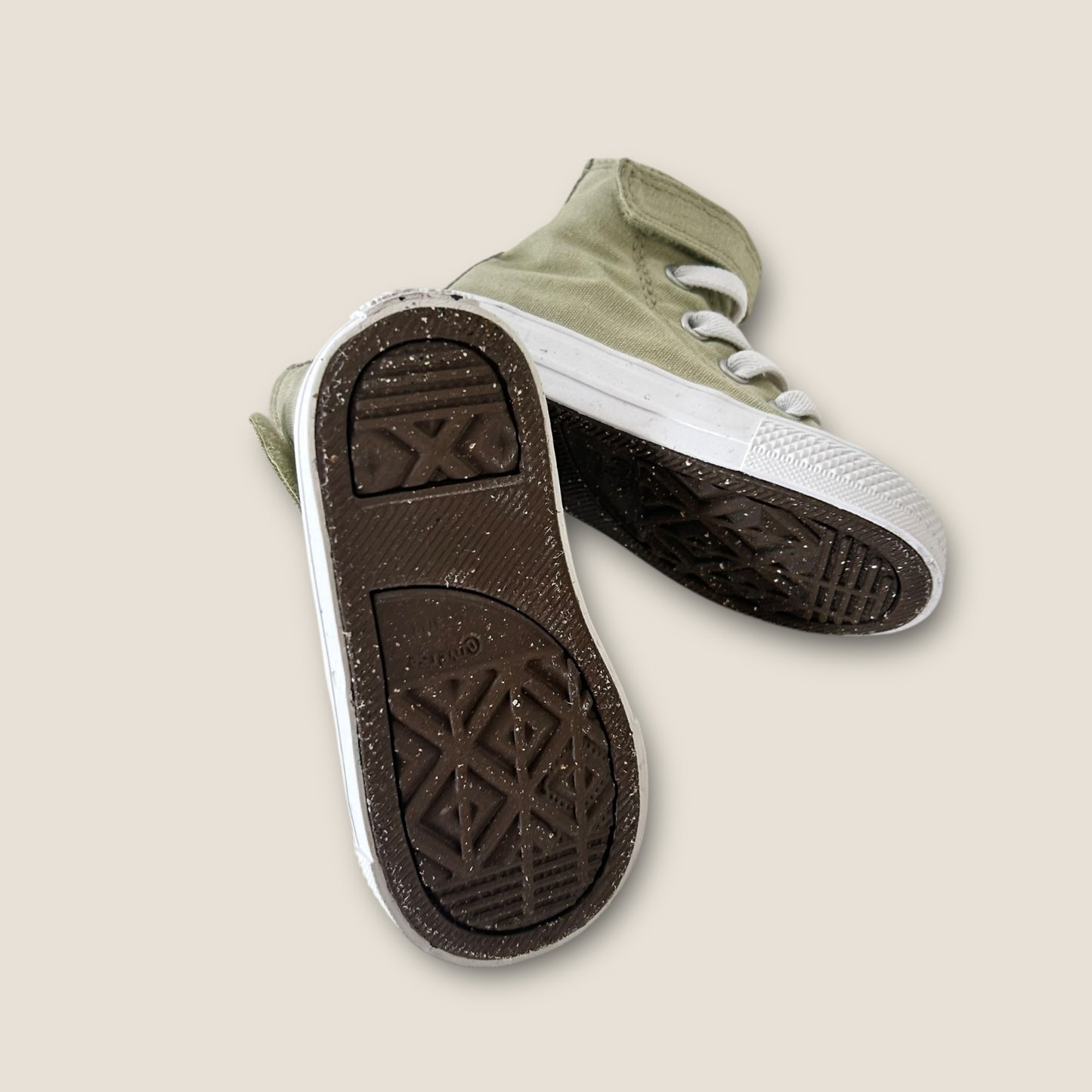 UK Infant Size 5 Sage Green High Top Converse Trainers