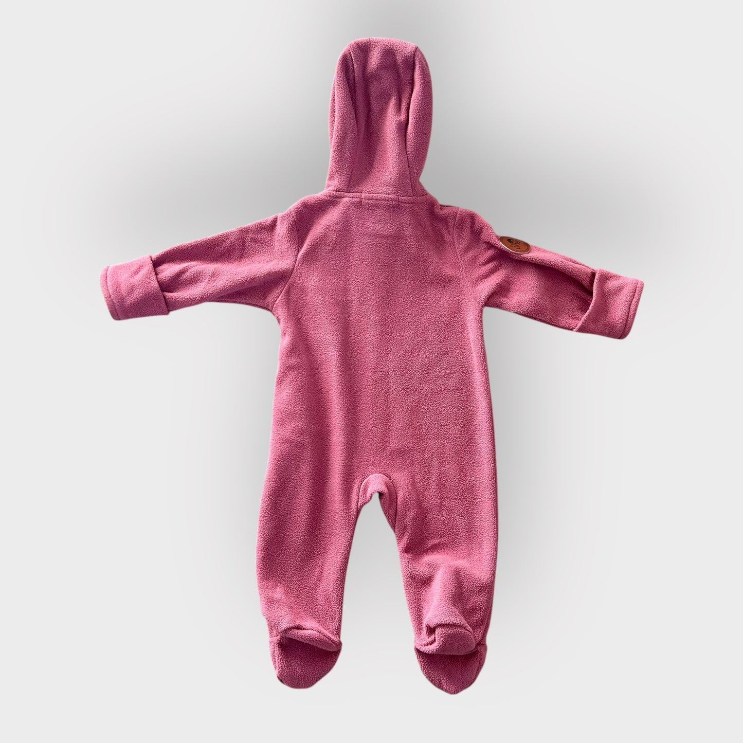 3-6 Months Tiny One Pink Fleece Pram Suit All in One