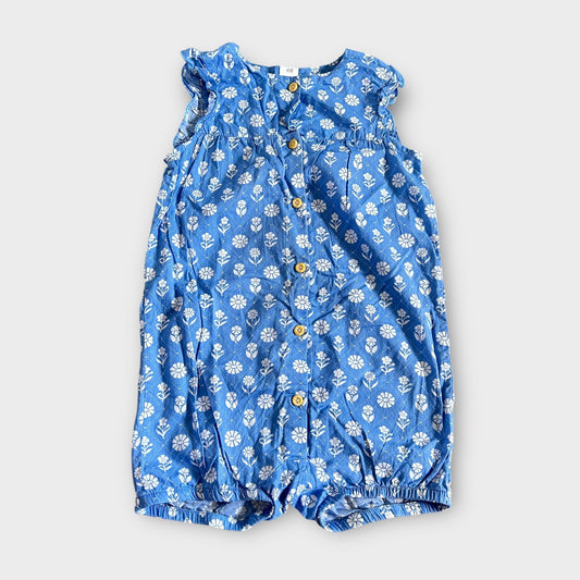 3-4 Years H&M Blue and White Floral Romper Playsuit