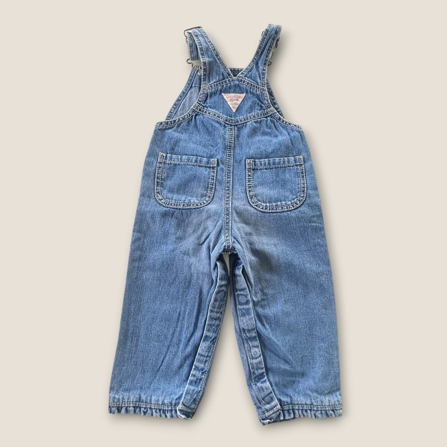 12-18 months Oshkosh Embroidered Floral Denim Dungarees