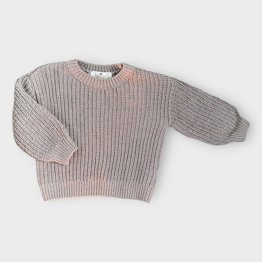 2-4 Years H&M Beige Brown Sparkly Knitted Jumper