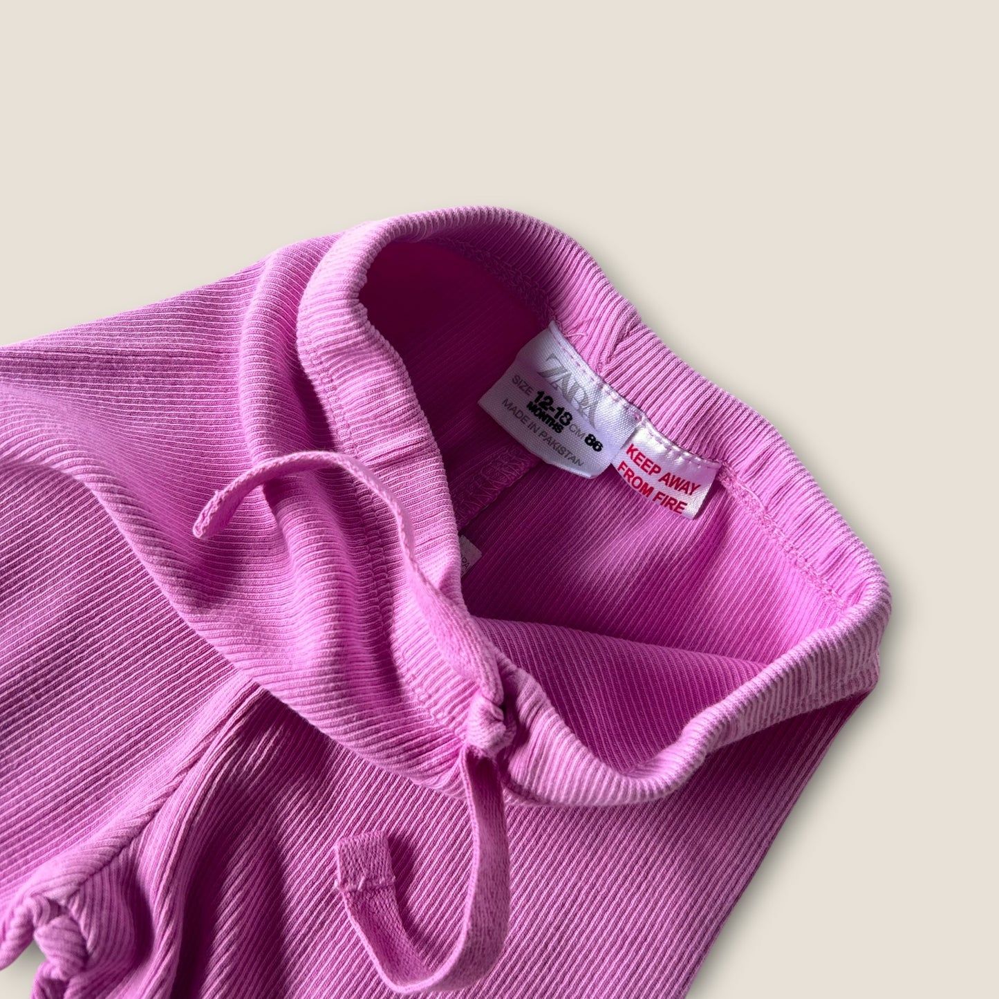 12-18 Months Zara Pink Ribbed Leggings