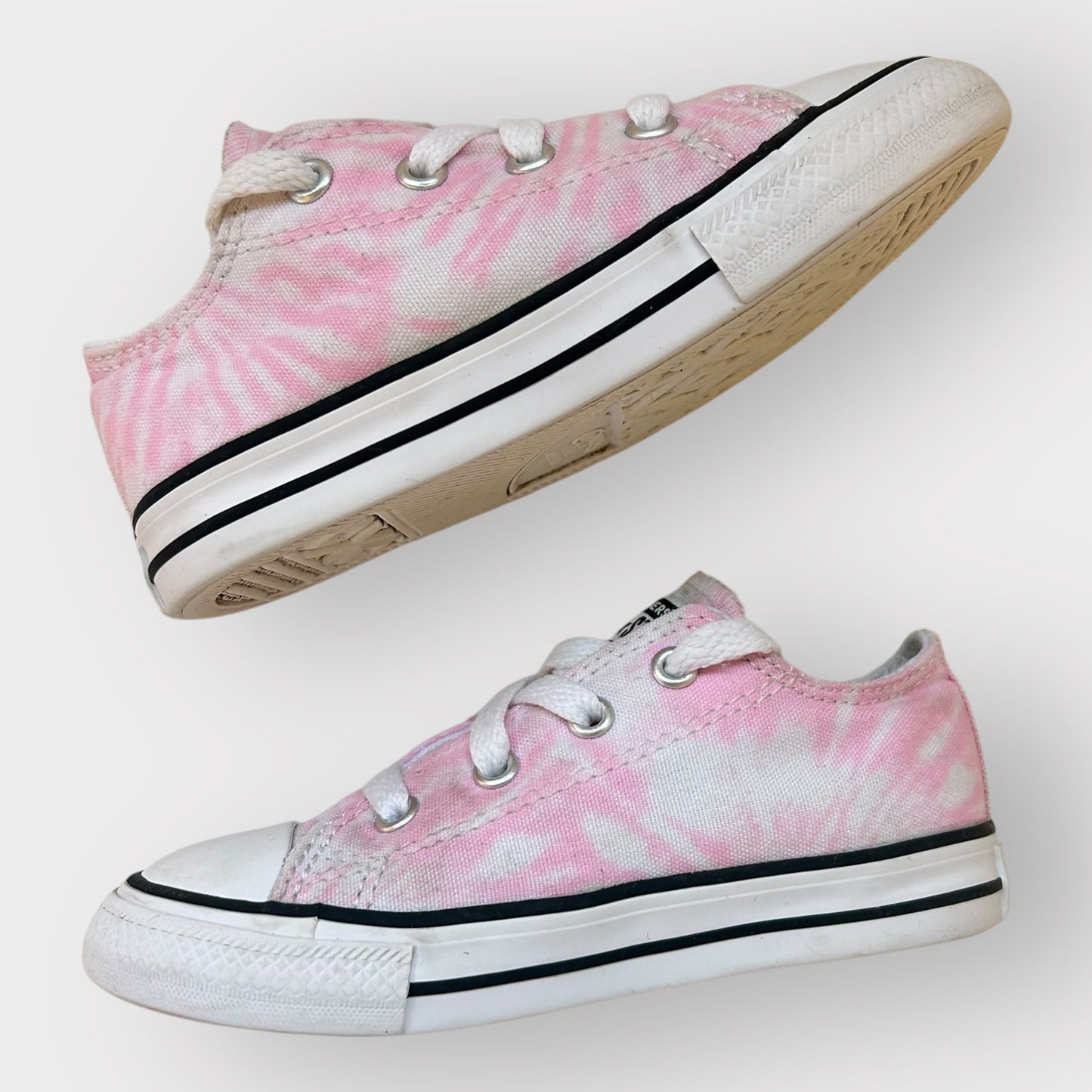 UK 8 Infant Converse Pink Tie Dye Trainers