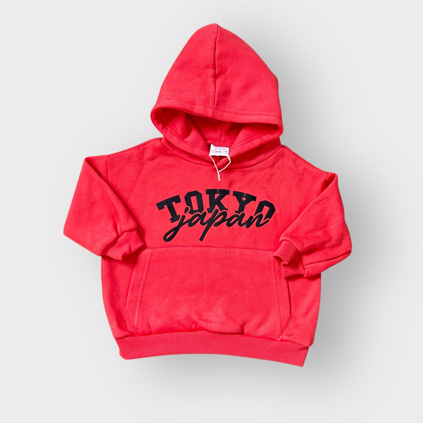 9-12 Months Zara Red Graphic Tokyo Print Hoodie Sweatshirt New