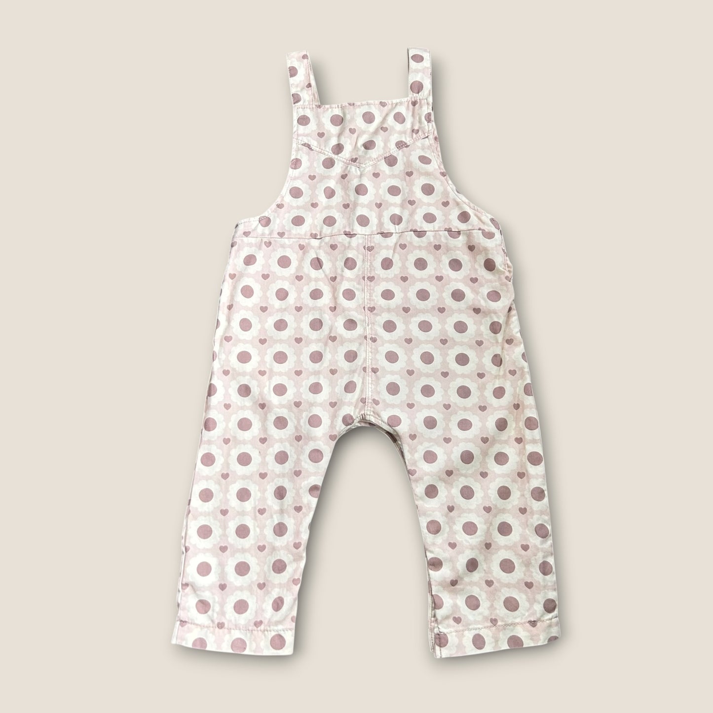 12-18 Months Next Light Retro Floral Dungarees