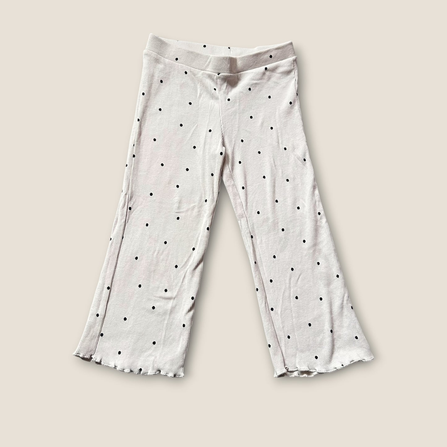 2-3 Years H&M Cream polka dot Wide Leg Trousers