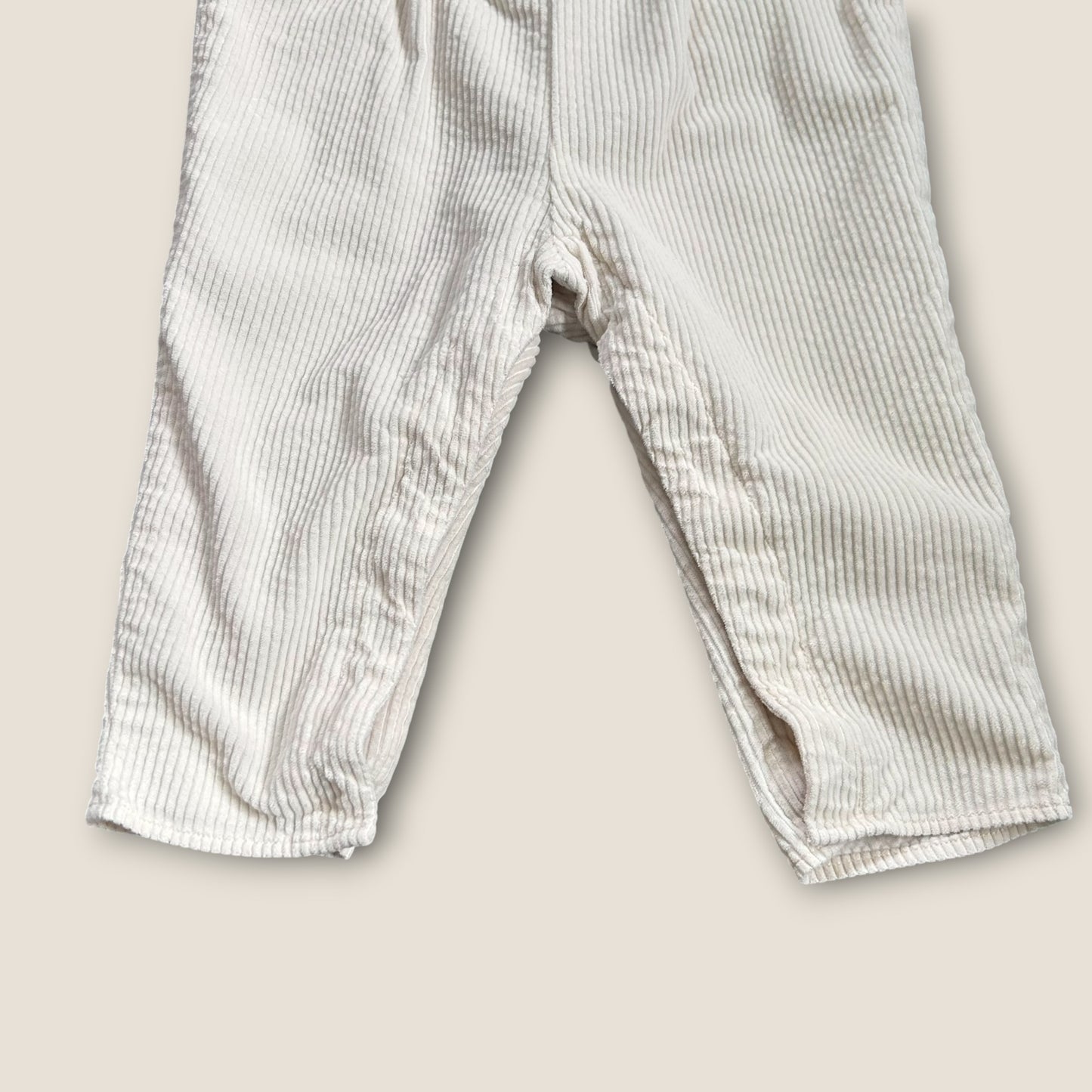 12-18 Months Next Cream Corduroy Frill Dungarees