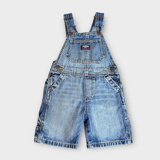 18-24 Months OshKosh Vintage Dungaree Shorts Overalls