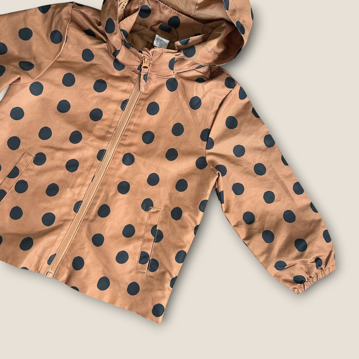 3-4 Years H&M Brown Polka Dot Spotty Windbreaker Jacket