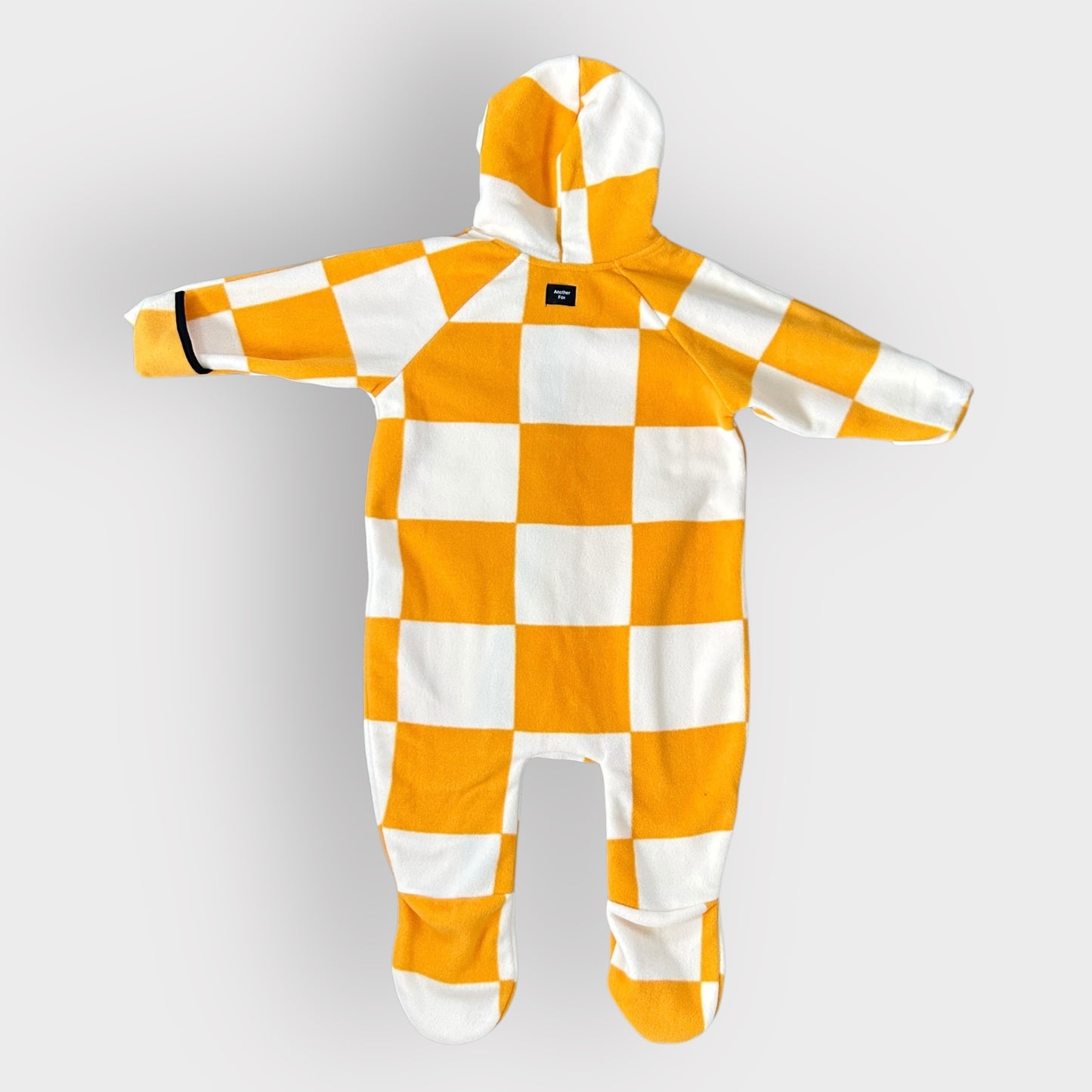 1-2 Years Another Fox Yellow Checkerboard Fleece Pram Suit New