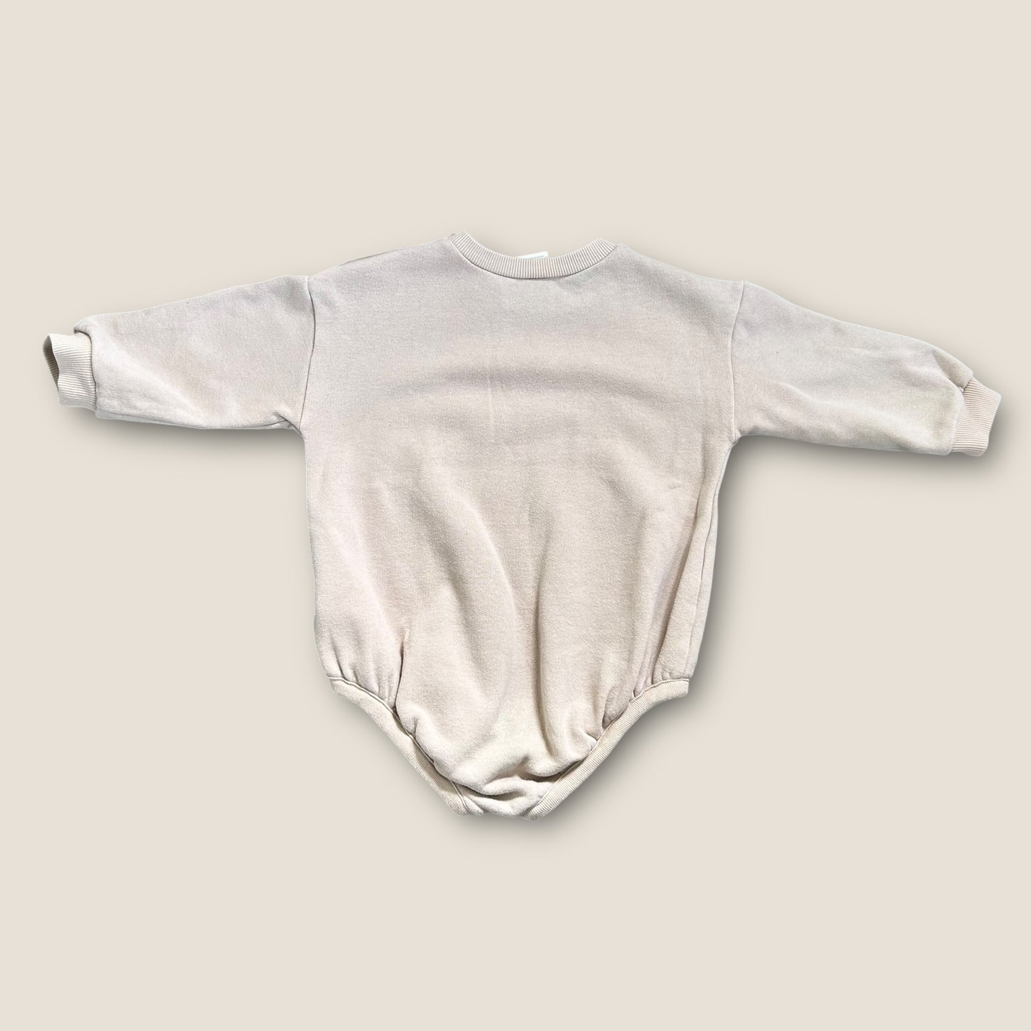 12-18 Months Next Beige Sweatshirt Style Romper All in One