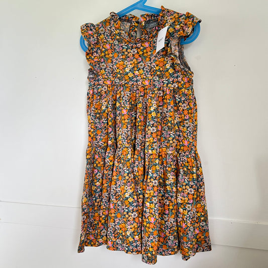 5-6 Years Next Orange Floral Tiered Summer Dress New with tags!