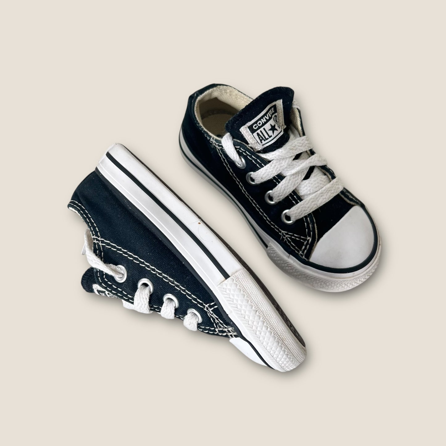 UK Infant Size 5 Black Low Converse Trainers