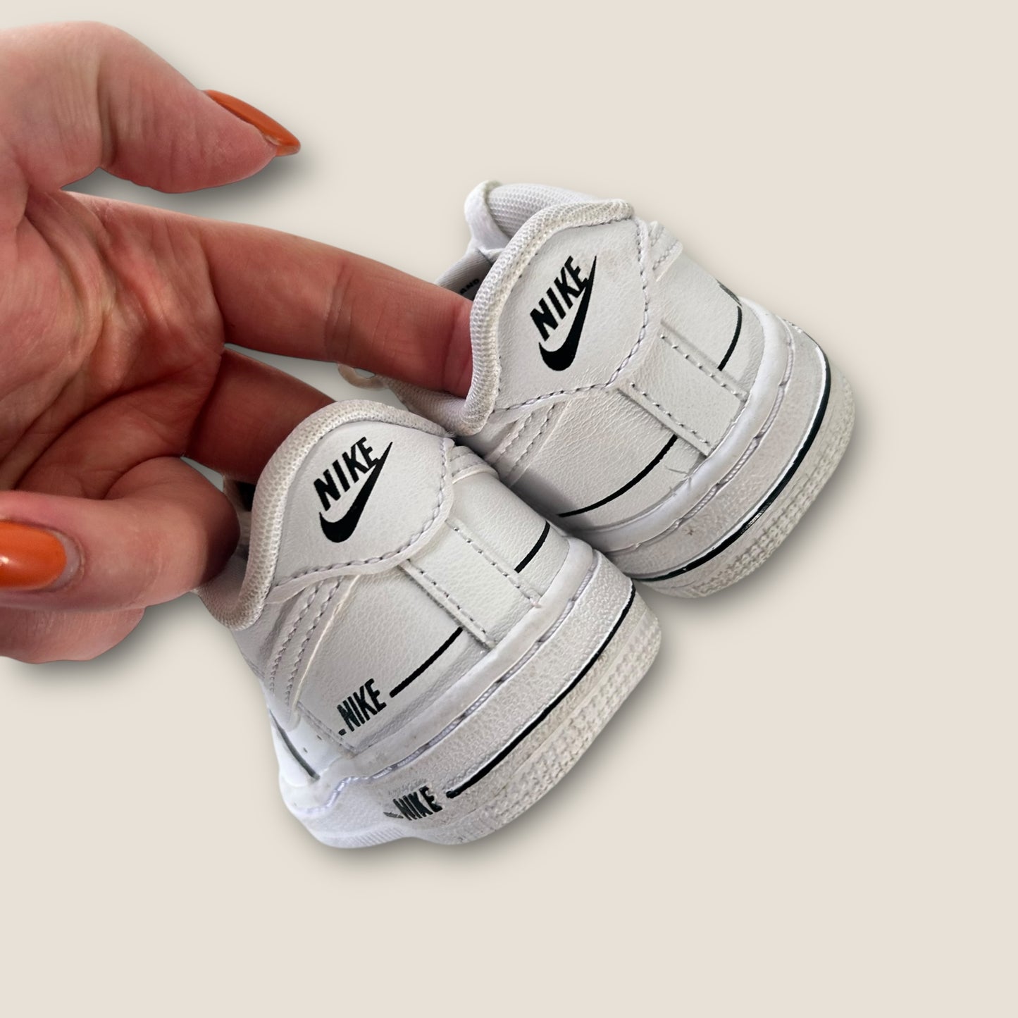 UK Infant Size 3.5 Nike Air Force White and Black Chunky Trainers