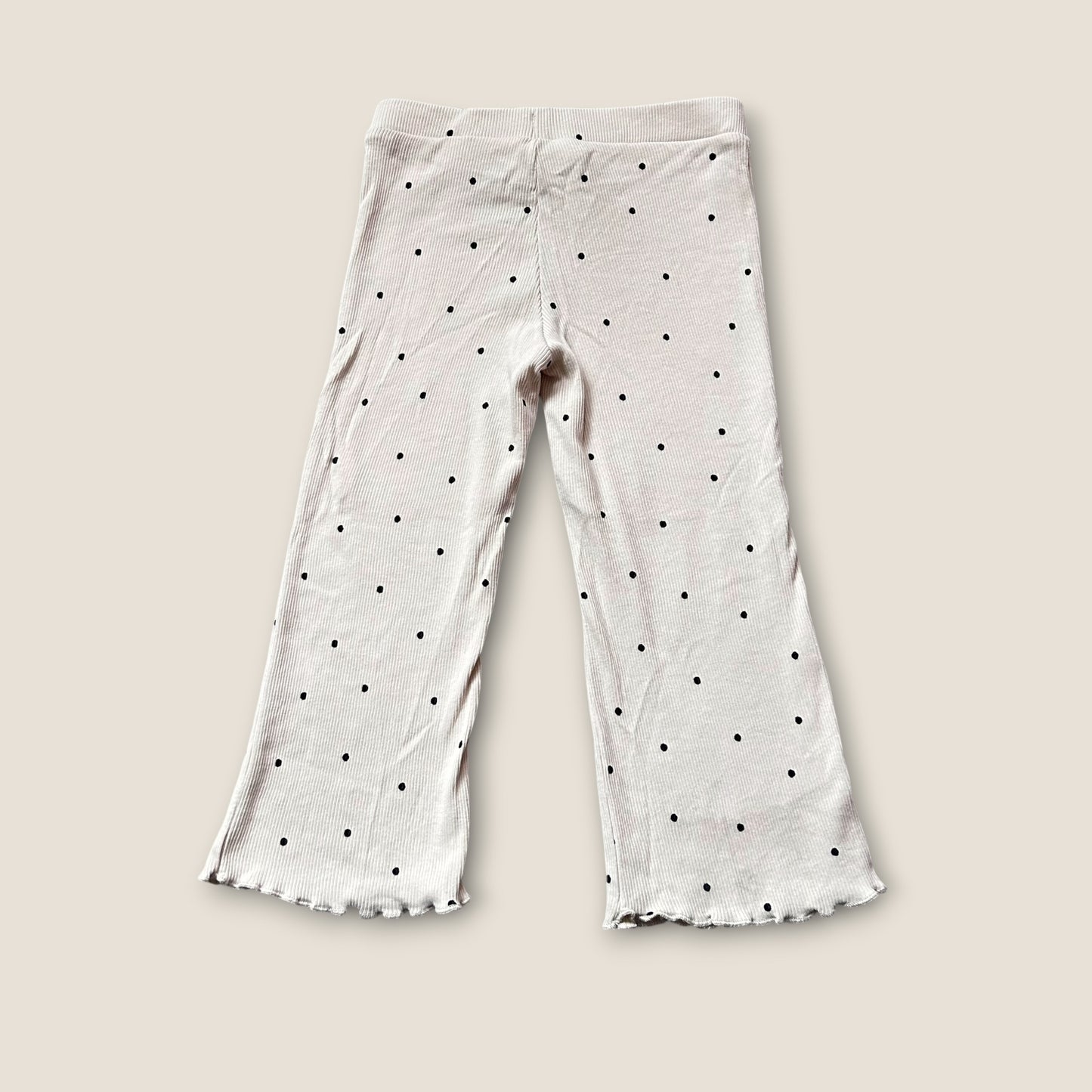 2-3 Years H&M Cream polka dot Wide Leg Trousers