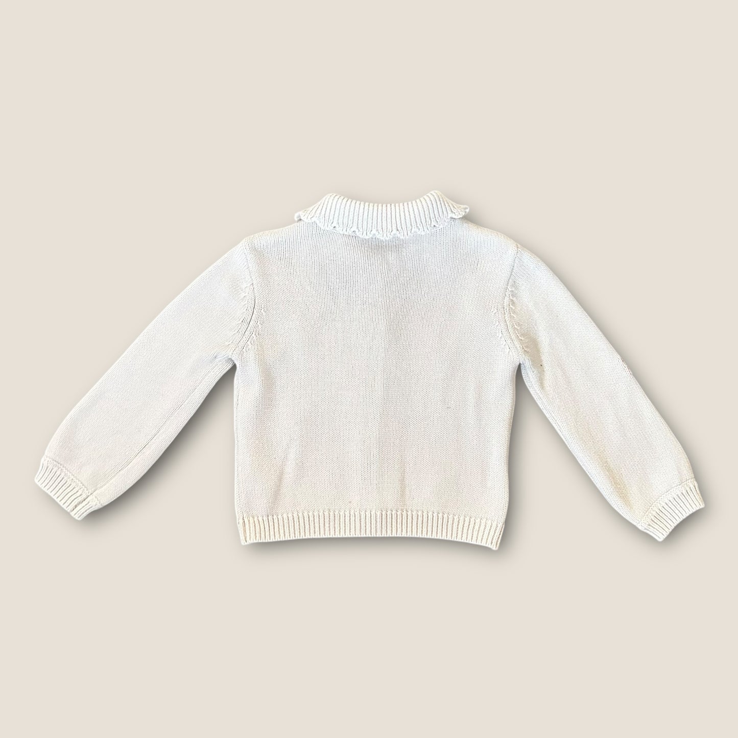 12-18 Months George Cream Embroidered Floral Knitted Cardigan