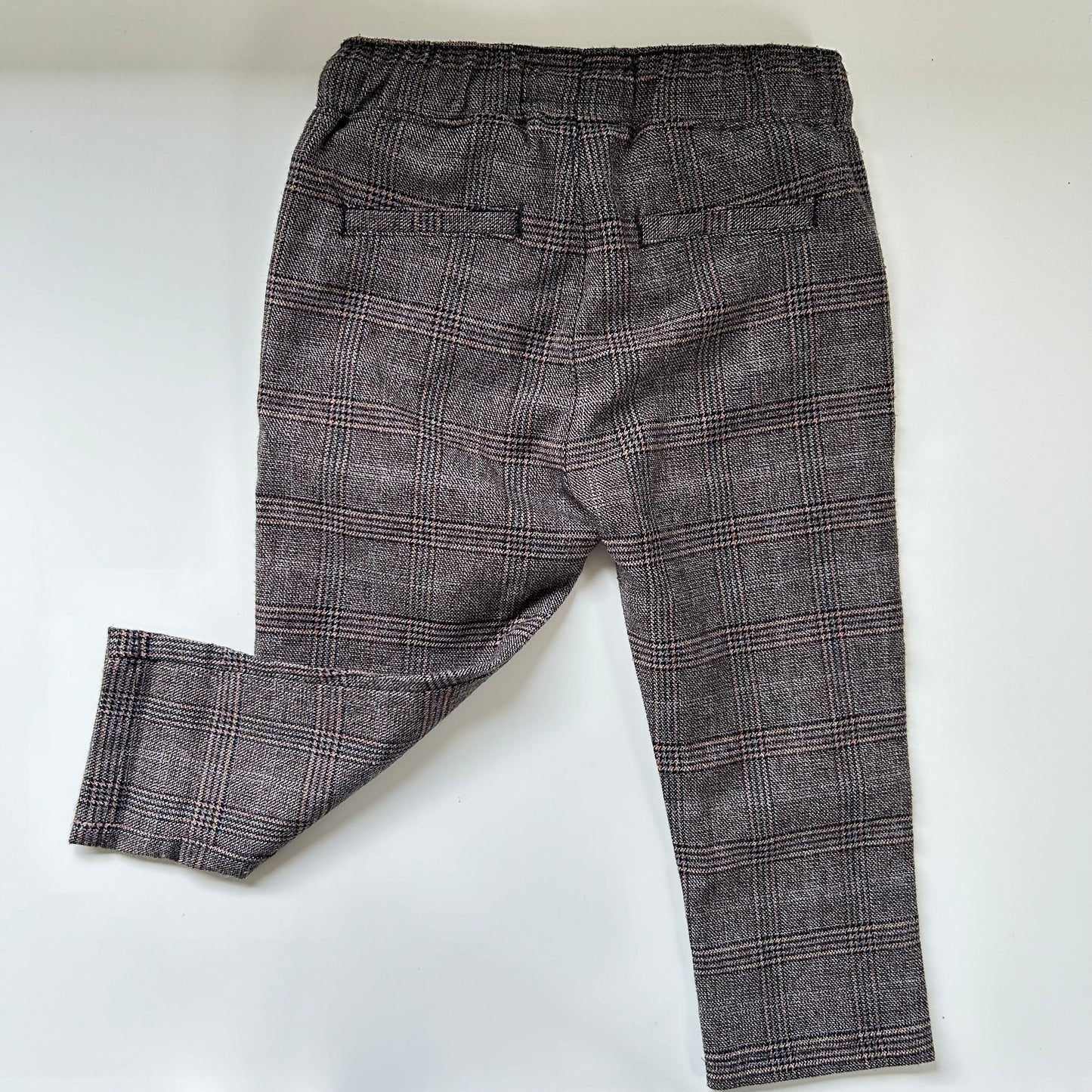 6-9 Months Next Brown Checkered smart joggers Trousers