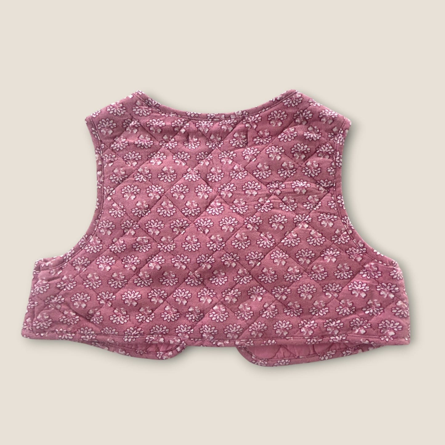 3-4 Years Zara Pink Floral Padded Waistcoat