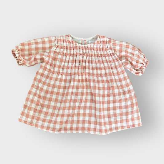 9-12 Months Zara Pink and Cream Gingham Dress