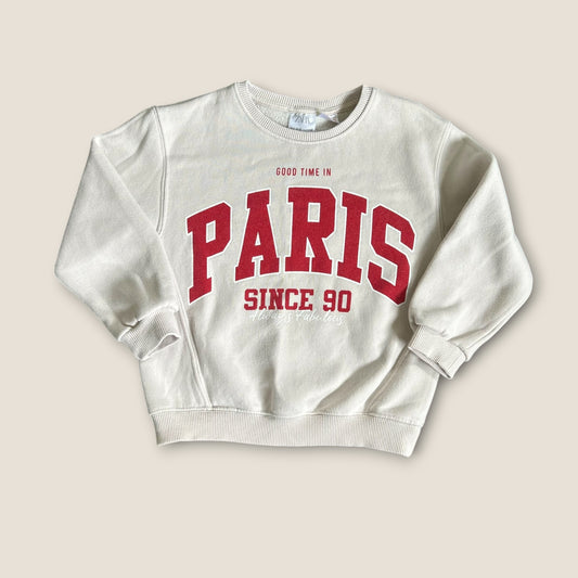 4-5 Years Zara Beige Graphic Paris Sweatshirt