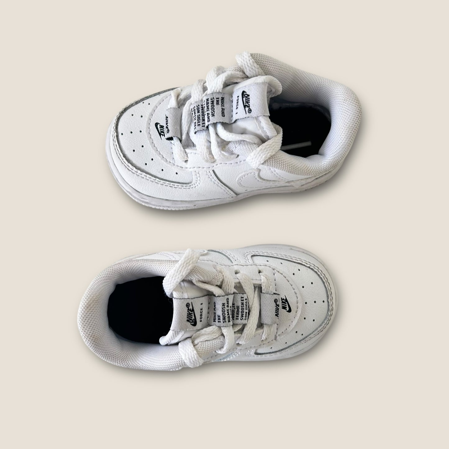 UK Infant Size 3.5 Nike Air Force White and Black Chunky Trainers