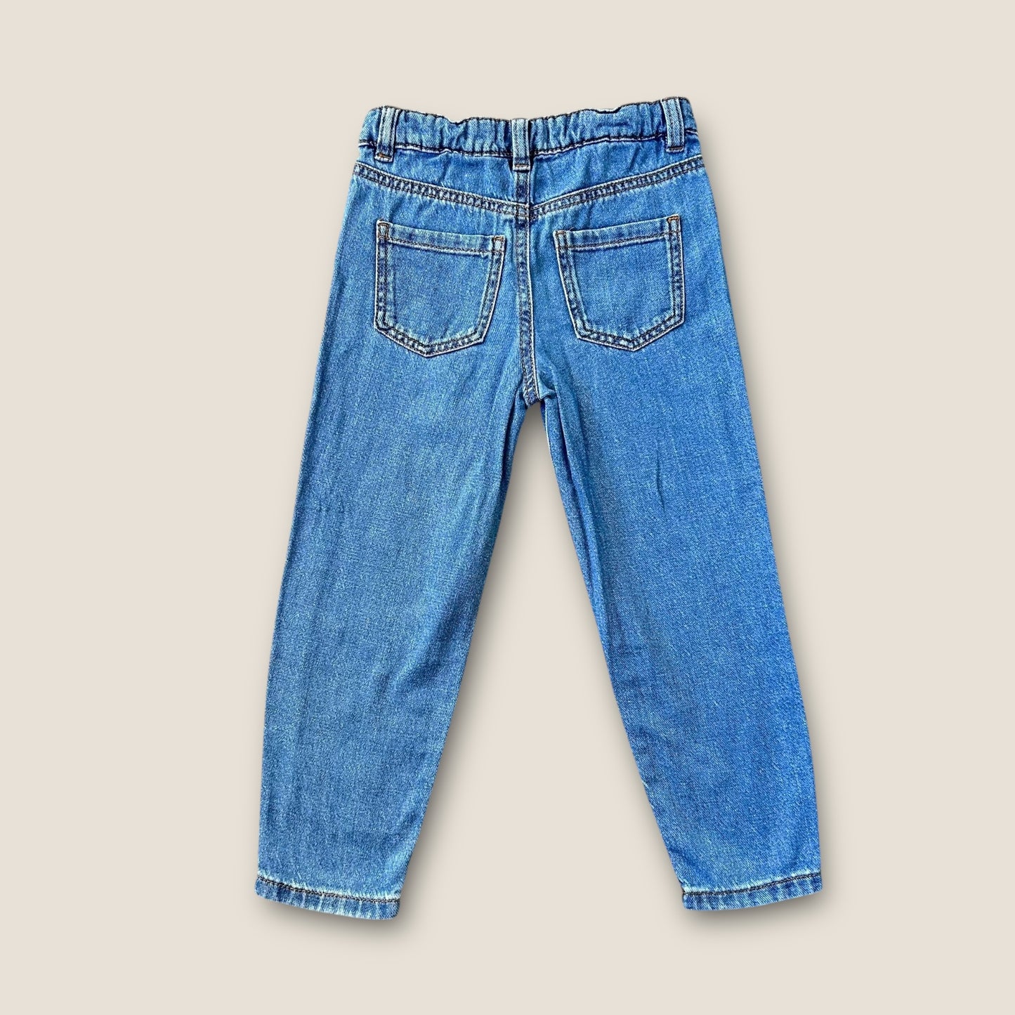 4-5 Years Primark Blue Denim Embroidered Floral Jeans