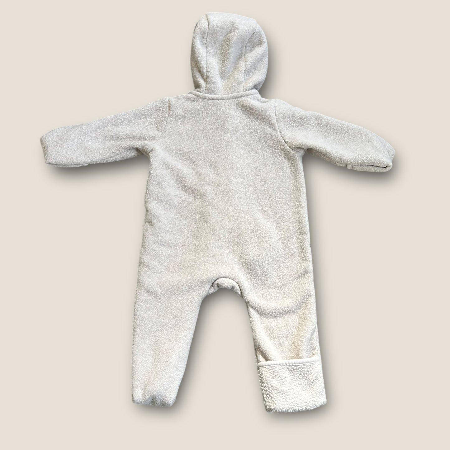 2-4 Months H&M Unisex Beige Fleece Jacket All in One Snow Suit