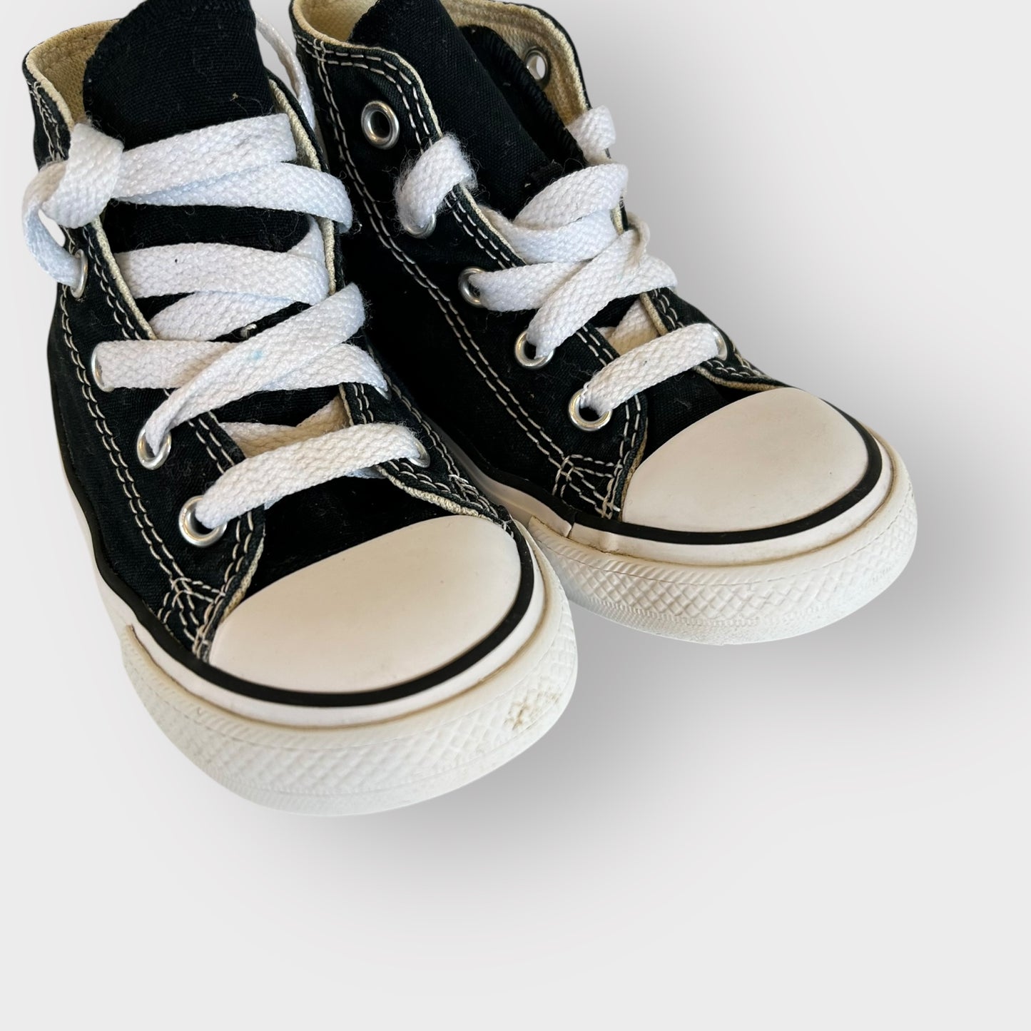 UK Infant 8 EU 24 Black Converse High Top Trainers