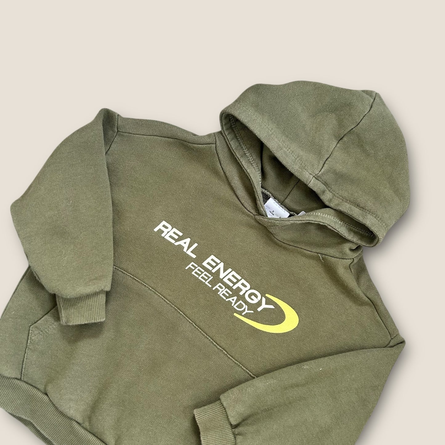 2-3 Years Zara Khaki Green Graphic Printed Sweatshirt Hoodie