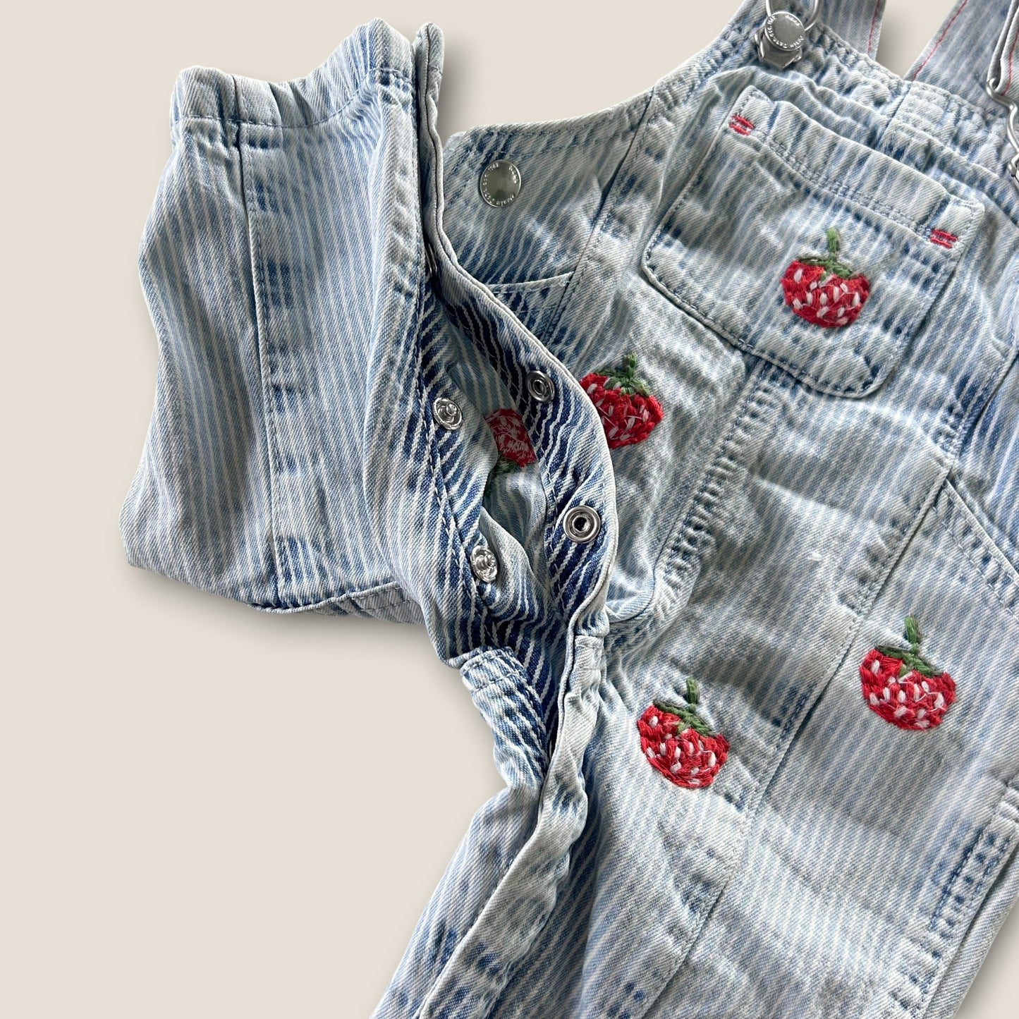 3-6 Months Next Pinstripe Strawberry Dungarees