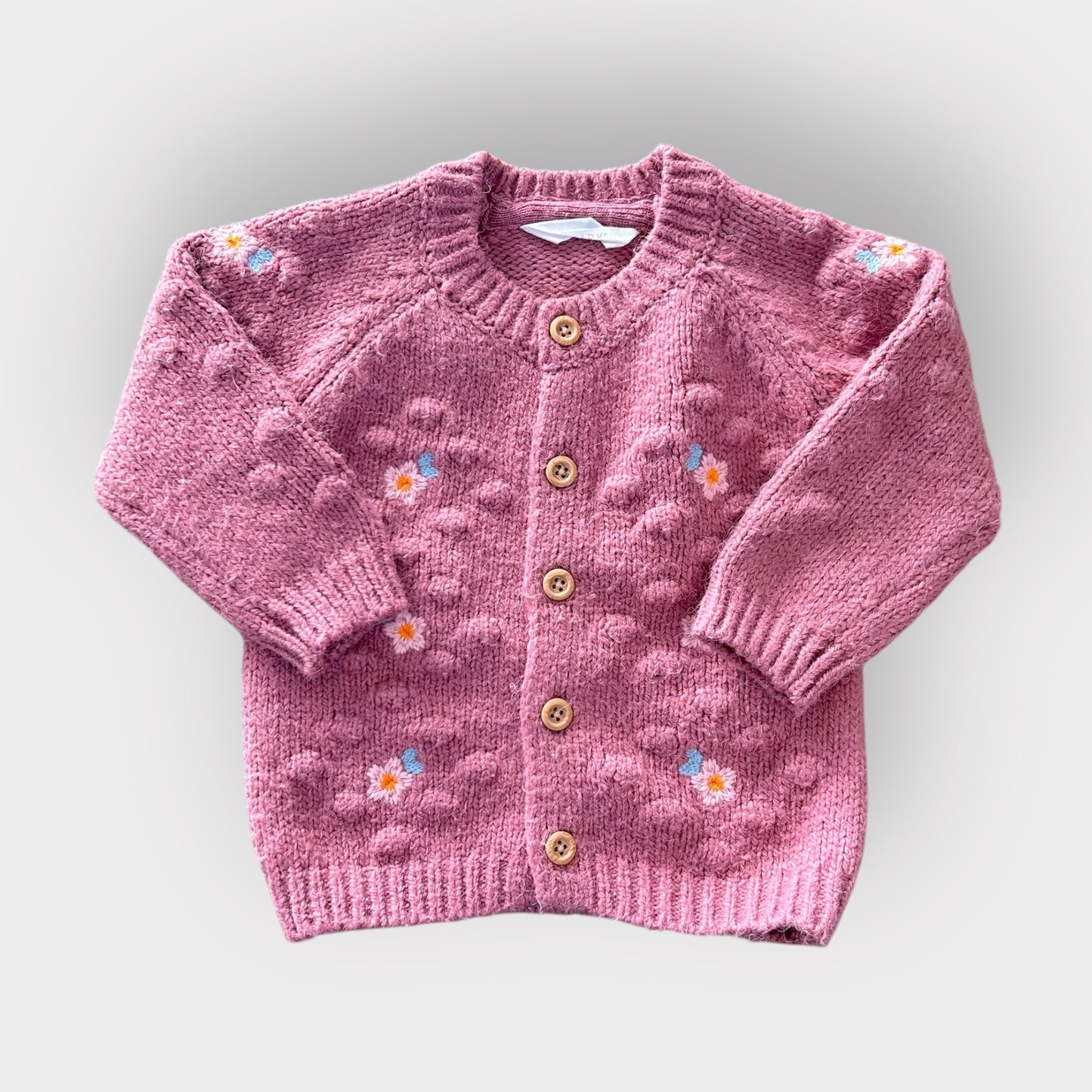 3-6 Months Primark Pink Embroidered Floral Cardigan