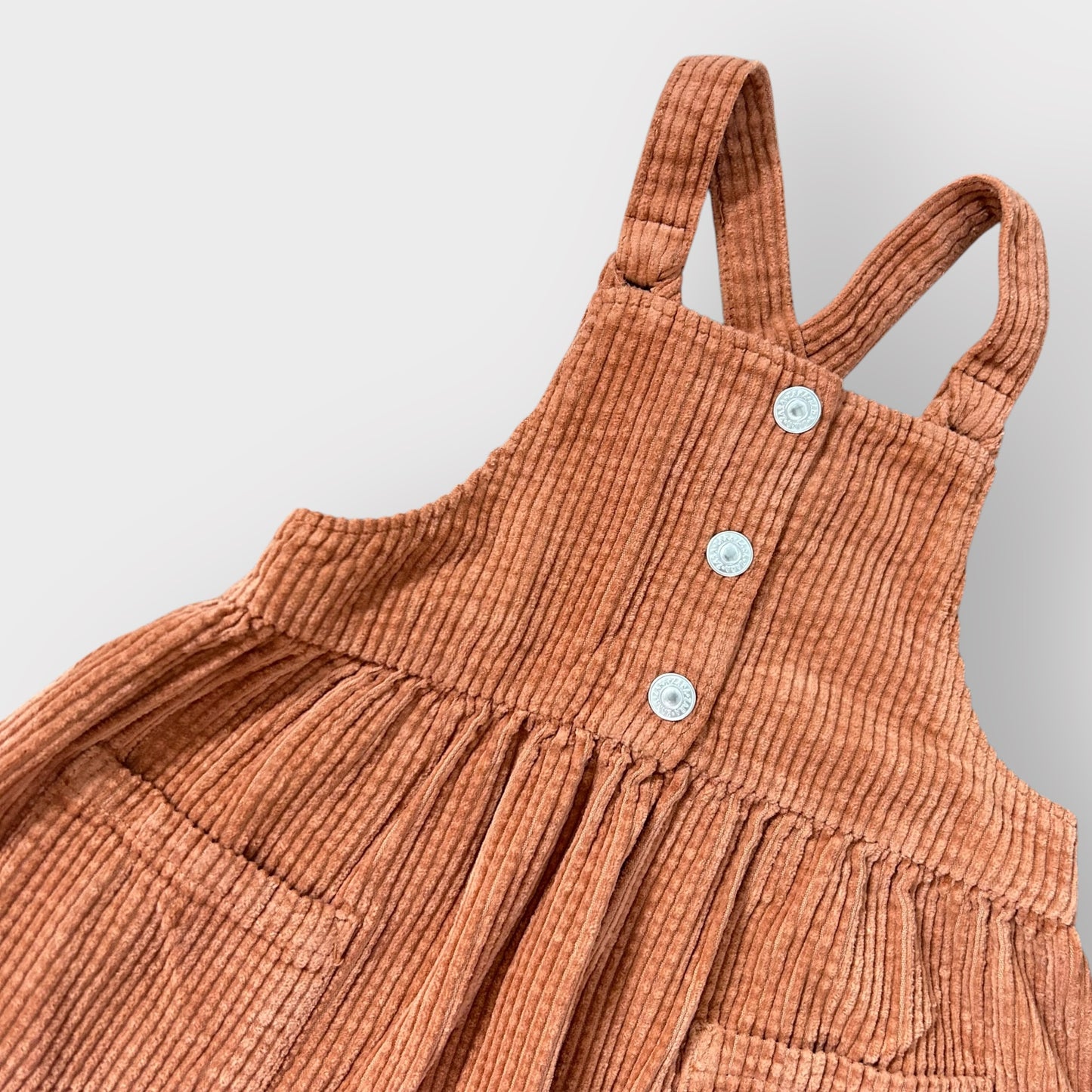 18-24 Months Zara Orange Corduroy Dungaree Dress New