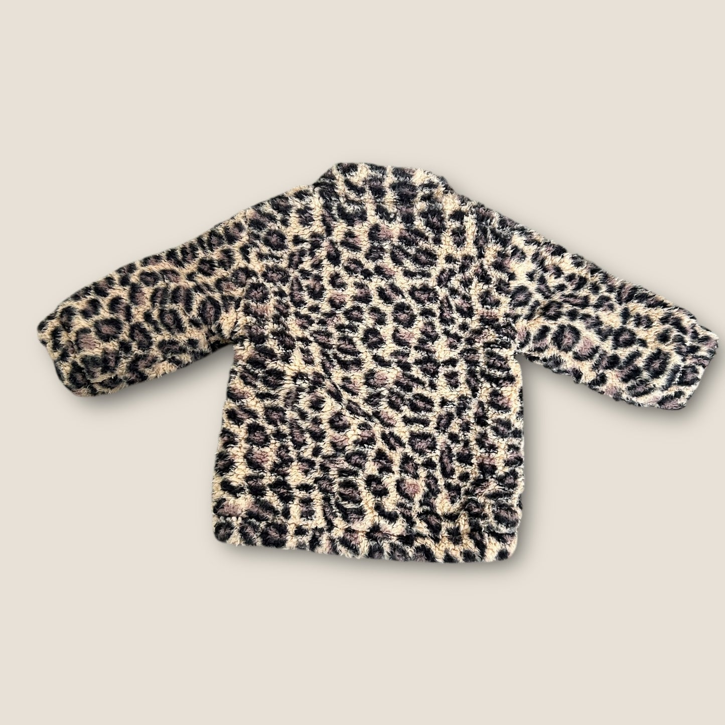 9-12 Months Tu Brown Leopard Print Fluffy Fleece Jacket Coat