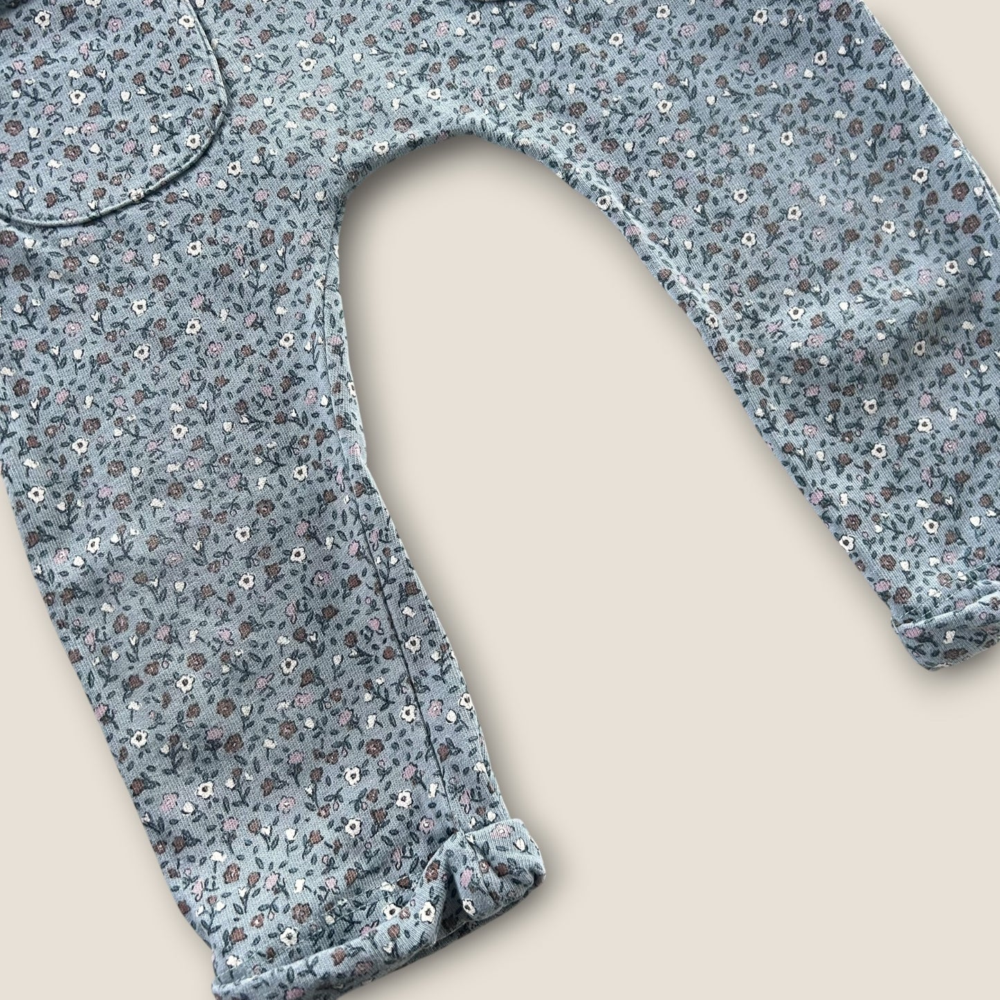 18-24 Months Vert Baudet Blue Floral Romper Dungarees