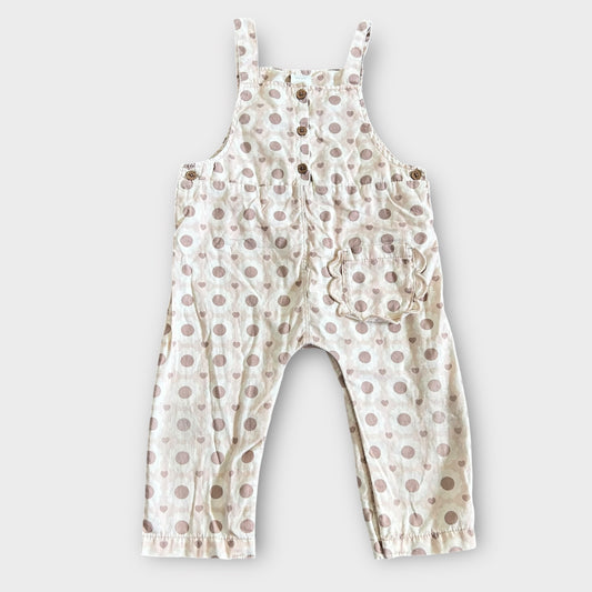 12-18 Months Next Light Pink Retro Floral Dungarees