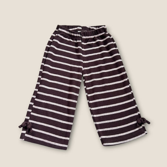 18-24 Months Zara Brown Woven Striped Wide Leg Trousers