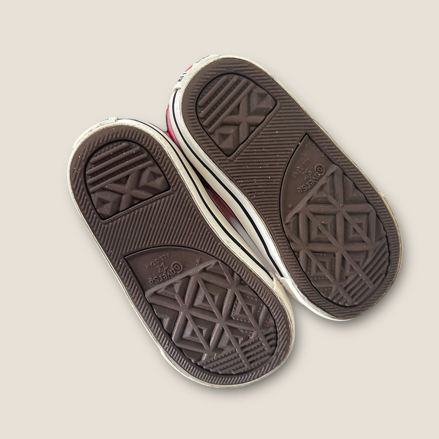 UK Infant Size 6 Pink Roses Embroidered Low Converse Velcro Trainers