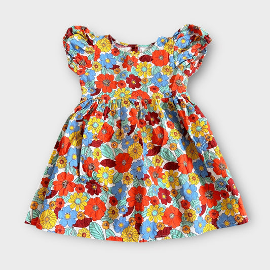 2-3 Years Little Bird Bright Multi Coloured Floral Summer Dress