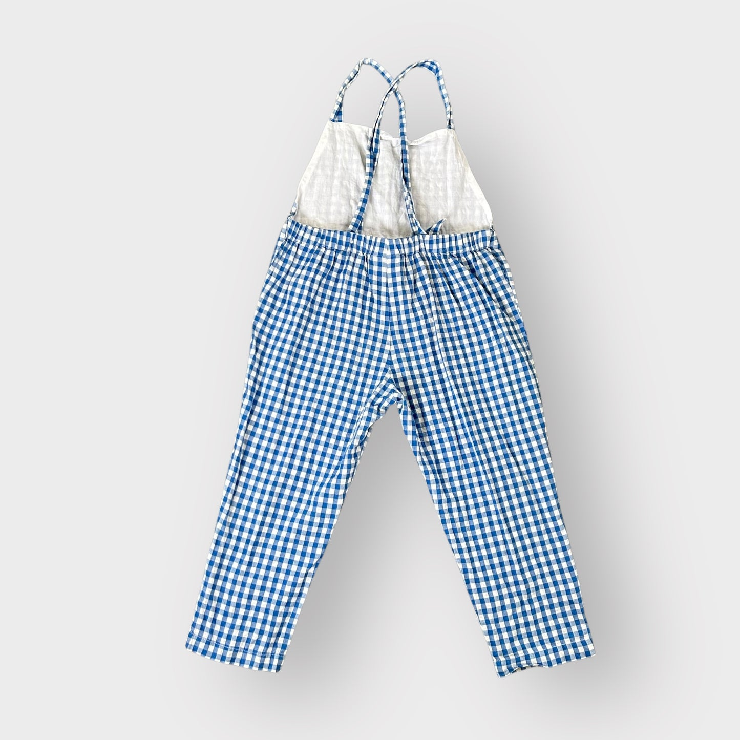 3-4 Years Next Blue Gingham Cotton Dungarees Jumpsuit