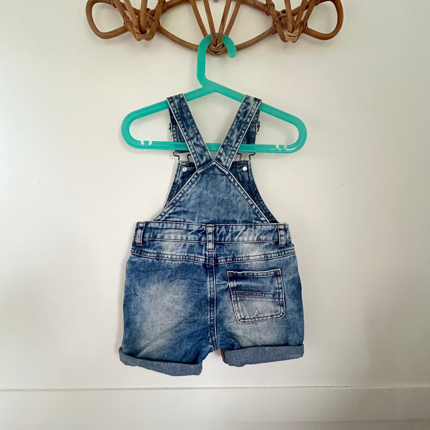 2-3 Years Next Blue Denim Shorts Dungarees