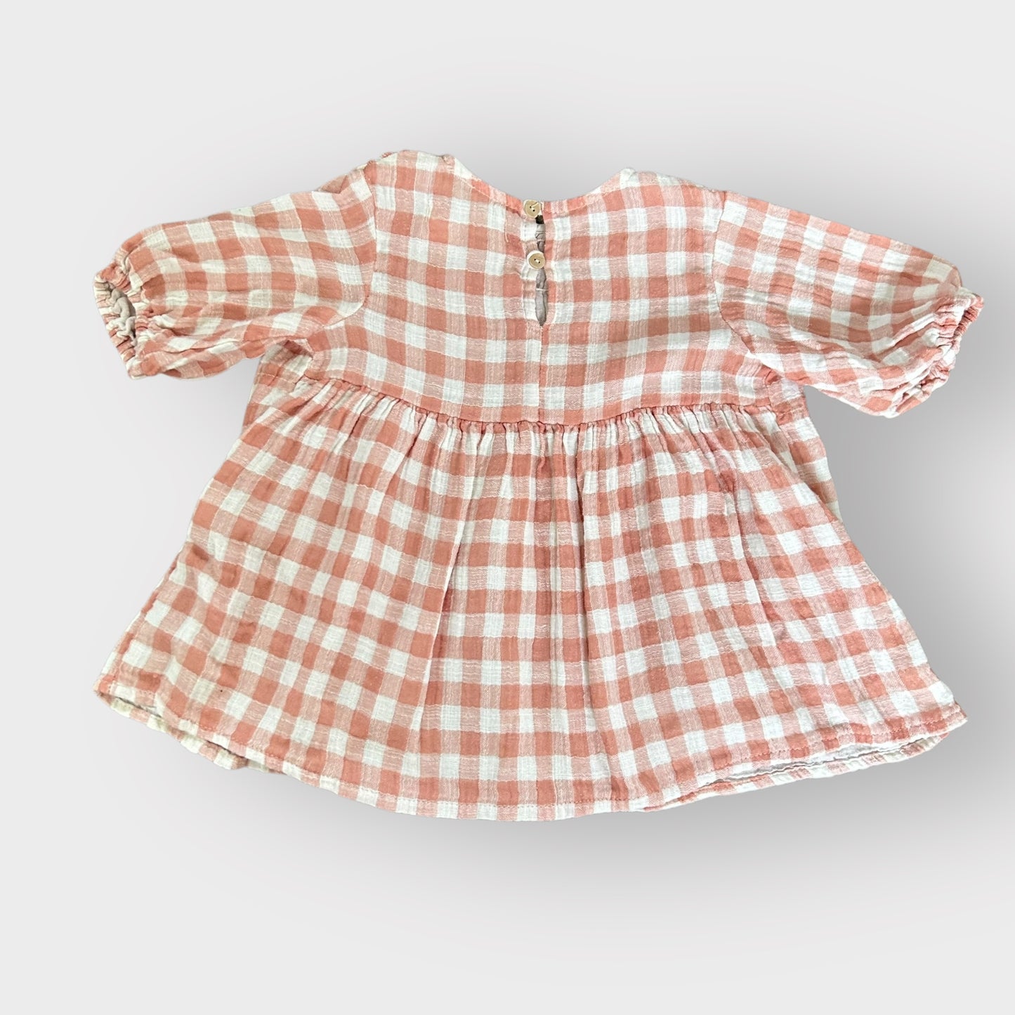 9-12 Months Zara Pink and Cream Gingham Dress