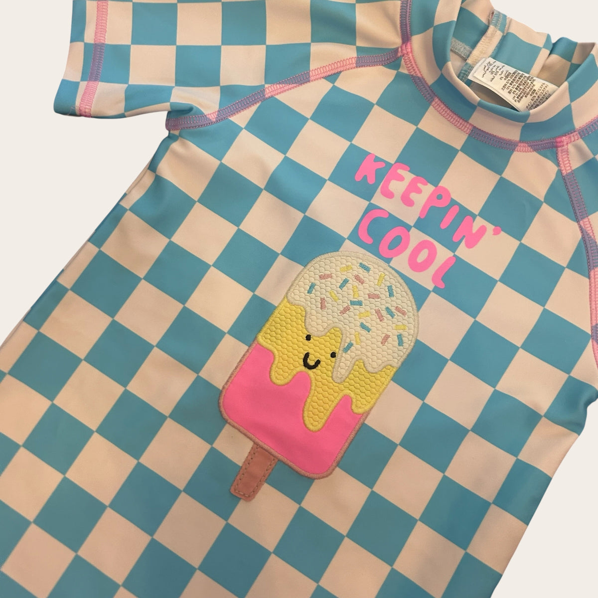 1.5-2 Years Next Blue Ice Cream Checkerboard Swimsuit