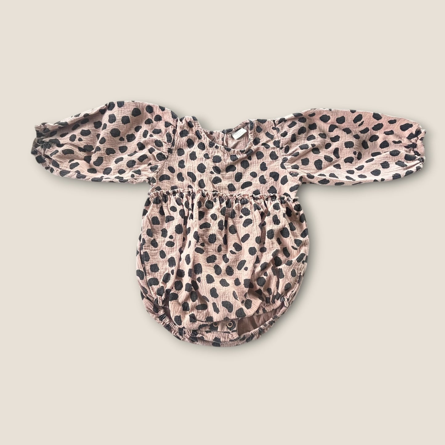 9-12 Months Next Beige Polka Dot Bubble Romper